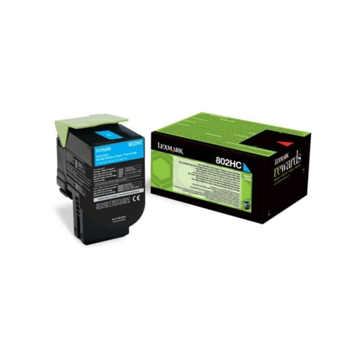Toner Lexmark 802HC 80C2HC0 3 tys. C Oryginał no box