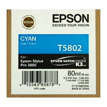 Tusz Epson T5802 C13T580200 80ml C Oryginał no box