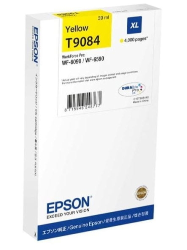 Tusz Epson T9084XL C13T908440 39ml Y Oryginał no box