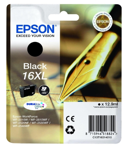 Tusz Epson 16XL C13T16314010 12,9ml K Oryginał no box