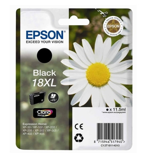 Tusz Epson 18XL C13T18114010 11,5ml K Oryginał no box