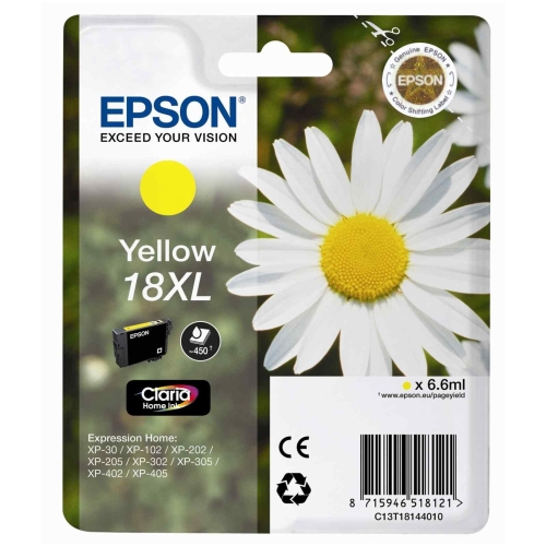 Tusz Epson 18XL C13T18144010 6,6ml Y Oryginał no box