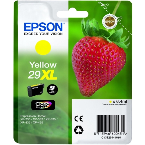 Tusz Epson 29XL C13T29944010 6,4ml Y Oryginał no box