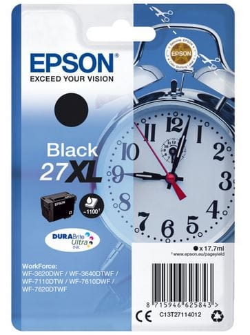 Tusz Epson 27XL C13T27114012 17,7ml K Oryginał no box