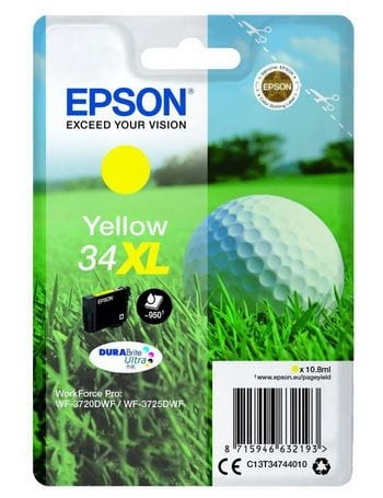 Tusz Epson 34XL C13T34744010 10,8ml Y Oryginał no box