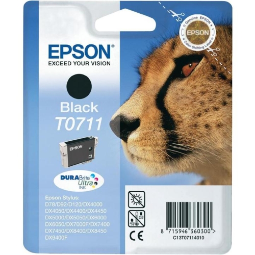 Tusz Epson T0711 C13T07114010 7,4ml K Oryginał no box