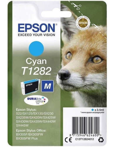 Tusz Epson T1282 C13T12824011 3,5ml C Oryginał no box