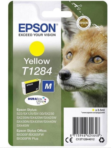 Tusz Epson T1284 C13T12844011 3,5ml Y Oryginał no box