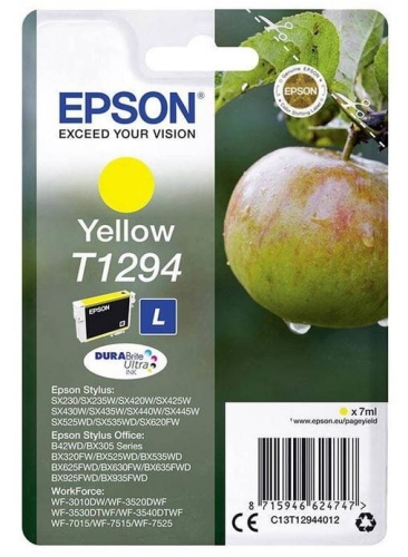 Tusz Epson T1294 C13T12944010 7ml Y Oryginał no box