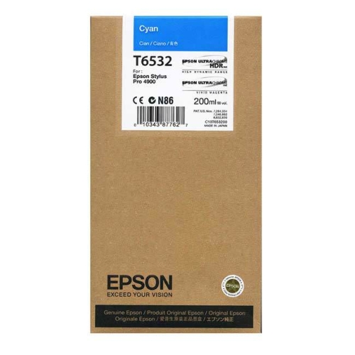 Tusz Epson T6532 C13T653200 200ml C Oryginał no box