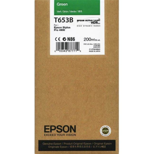 Tusz Epson T653B C13T653B00 200ml Green Oryginał no box