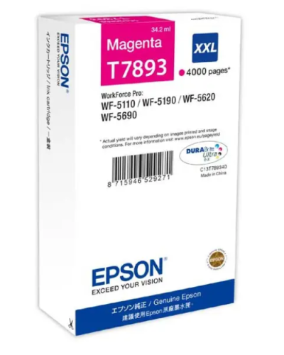 Tusz Epson T7893XXL C13T789340 34,2ml M Oryginał no box