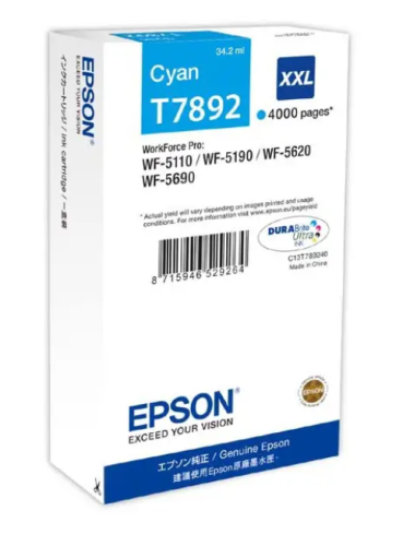 Tusz Epson T7892XXL C13T789240 34,2ml C Oryginał no box