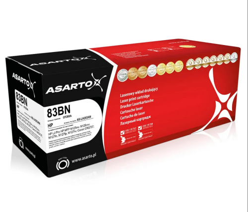 Toner HP 83A CF283A 1,5 tys. K Zamiennik ASARTO