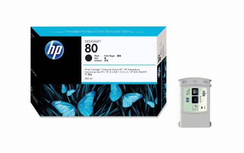 Tusz HP 80 C4871A 350ml K Oryginał no box