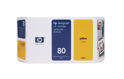 Tusz HP 80 C4848A 350ml Y Oryginał no box