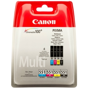 Tusz Canon CLI-551 6509B009 4 x 7ml CMYK Oryginał no box