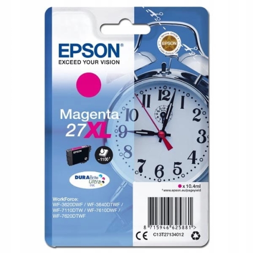 Tusz Epson 27XL C13T27134012 10,4ml M Oryginał no box