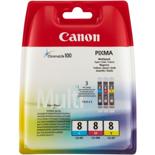 Tusz Canon CLI-8 0621B029 3 x 13ml CMY Oryginał no box