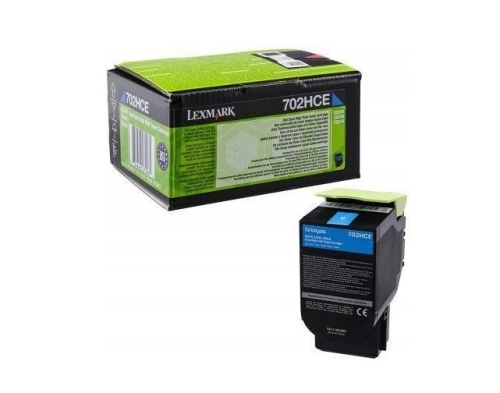 Toner Lexmark 70C2HCE 702HC 3 tys. C Oryginał no box