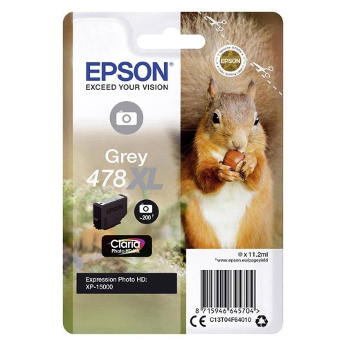 Tusz Epson 478XL C13T04F64010 11,2ml G Oryginał no box