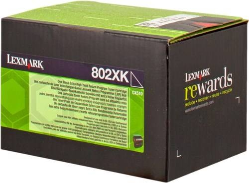 Toner Lexmark 802XKE 80C2XK0 8 tys. K Oryginał no box