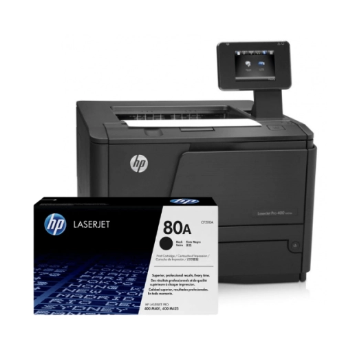 Drukarka HP LaserJet Pro M401dne 872 str. + Toner HP 80A CF280A K Oryg NB