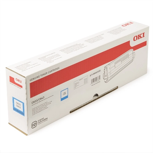 Toner OKI C833 C843 46443103 10 tys. C Oryginał pudełko zastępcze